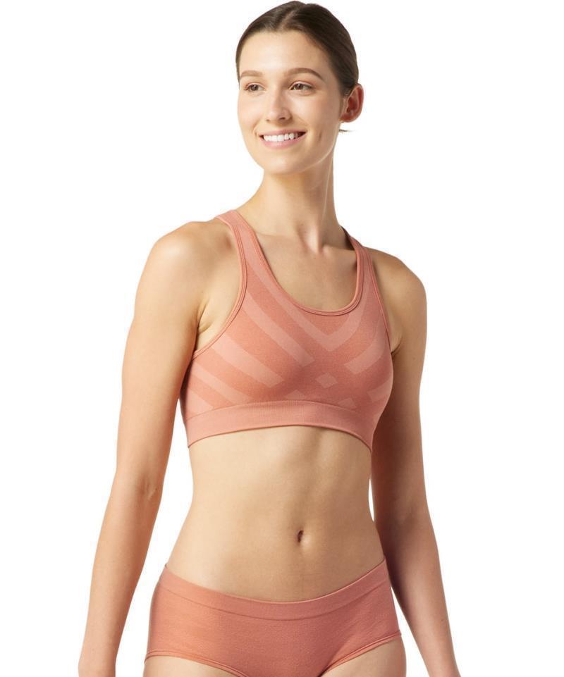 Merino Sport Seamless Racerback Bra - light mahogany 1
