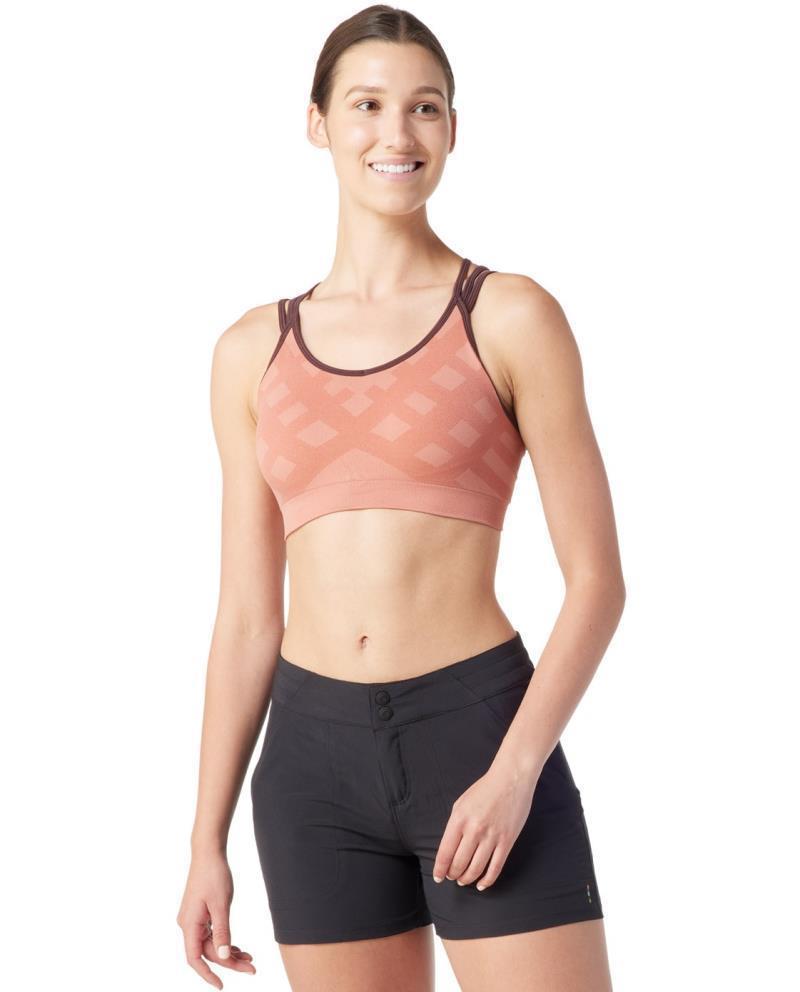 Merino Sport Seamless Strappy Bra - Light Mahogany 2