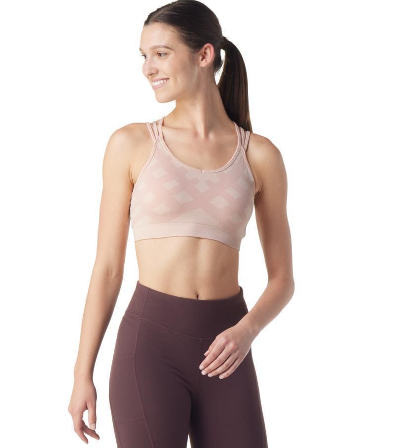 Merino Sport Seamless Strappy Bra - Peach Whip 2