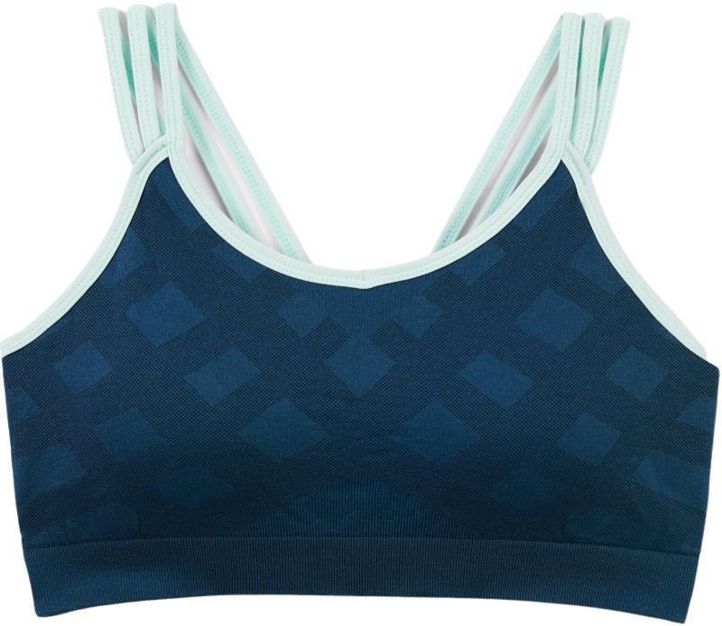 Merino Sport Seamless Strappy Bra - Twilight Blue 1