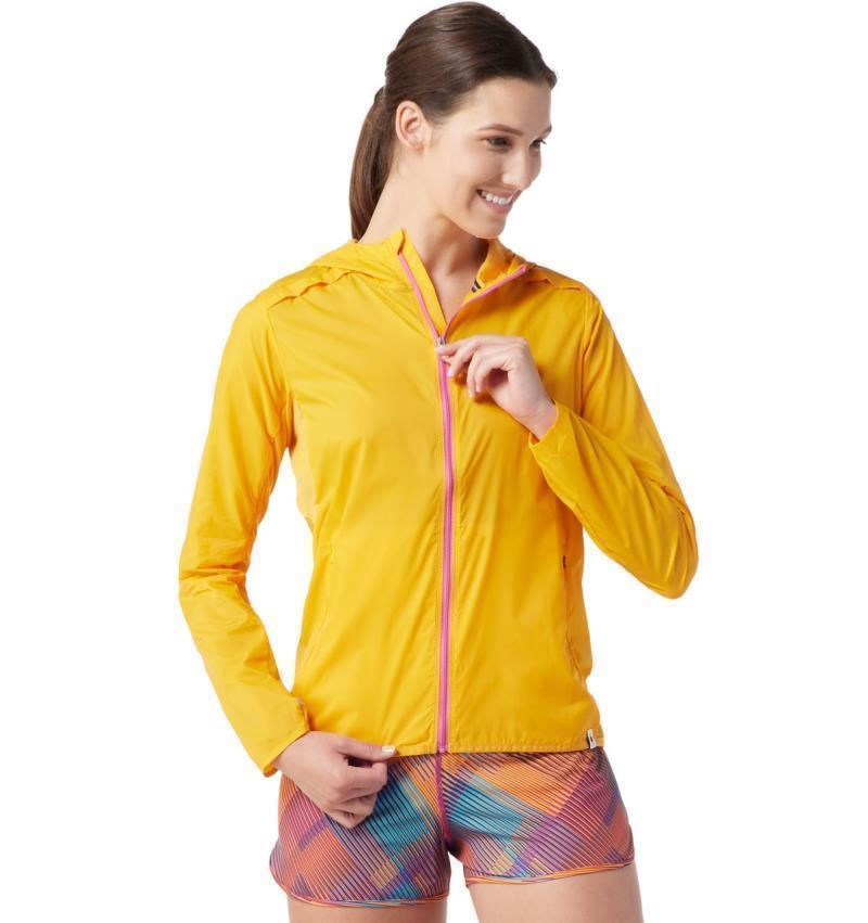 Merino Sport Ultralite Hoodie Jacket - Womens - Mango Sorbet 2