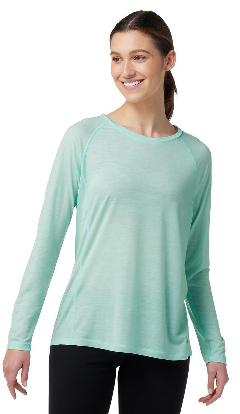 Merino Sport Ultralite LS - Womens - Bleached Aqua Heather 2