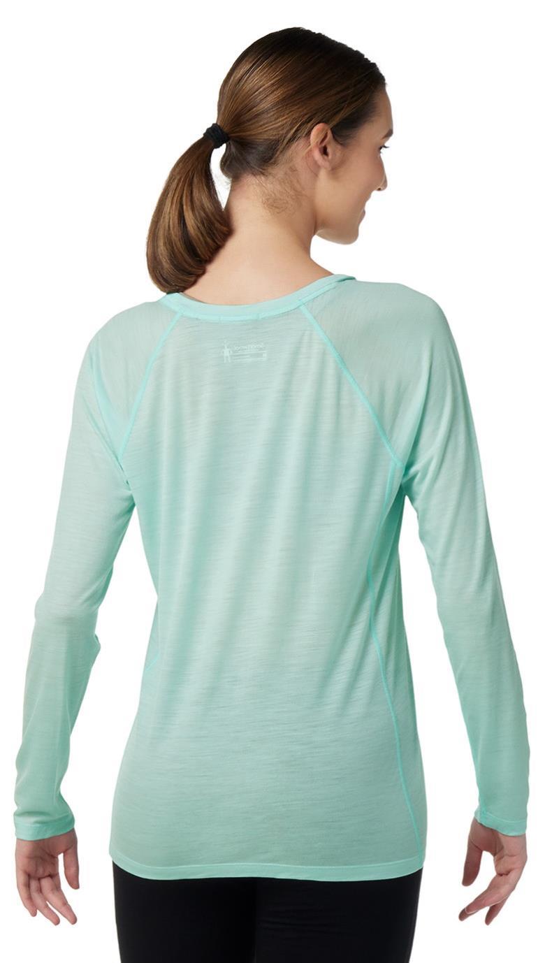 Merino Sport Ultralite LS - Womens - Bleached Aqua Heather 3