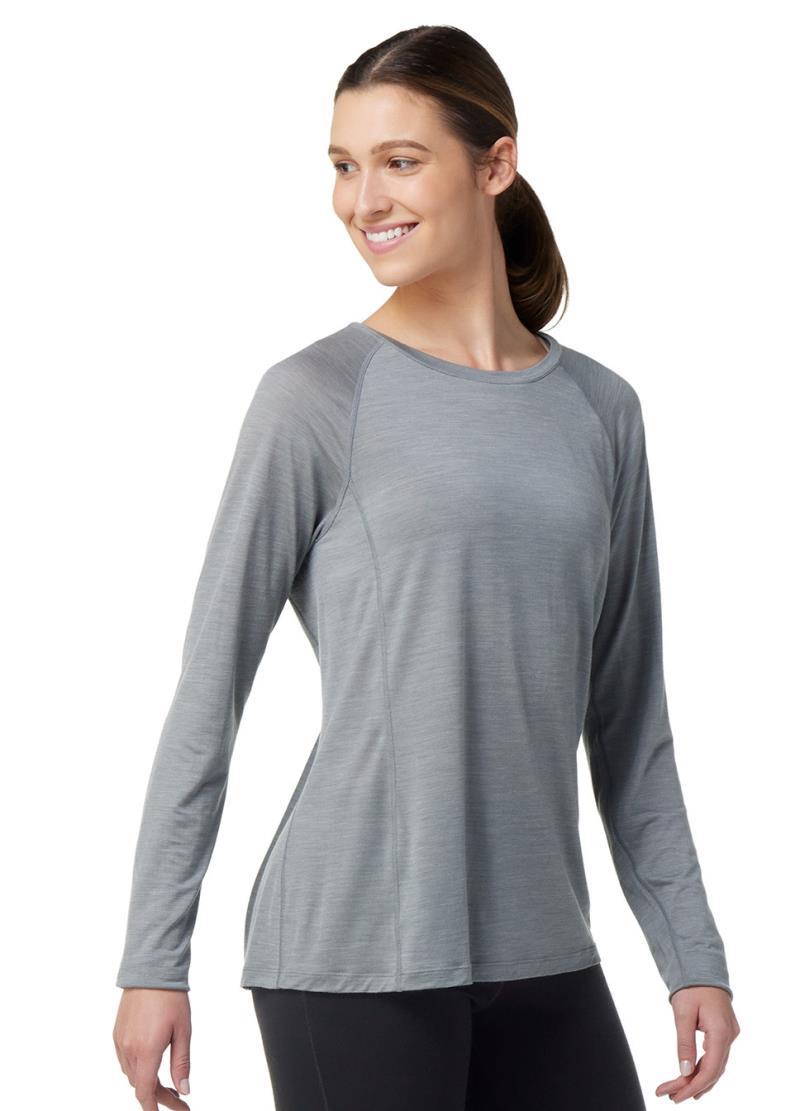 Merino Sport Ultralite LS - Womens - Light Gray Heather 2