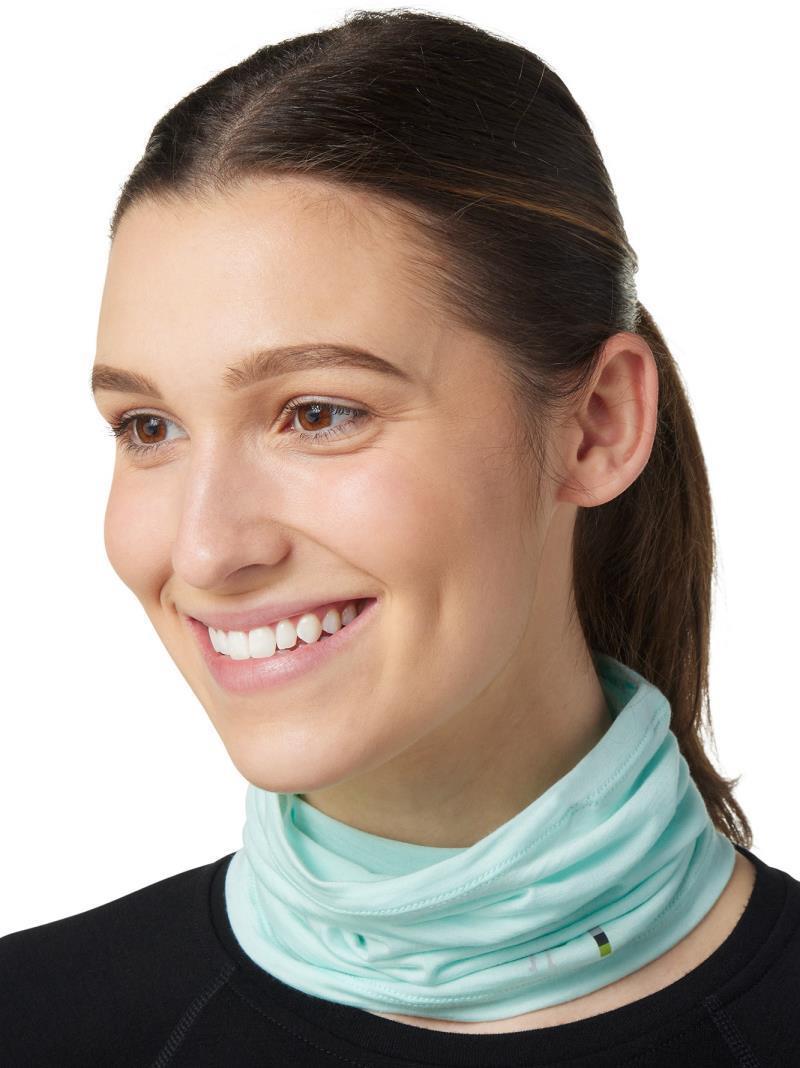 Merino Sport Ultralite Neck Gaiter - Bleached Aqua Heather 1