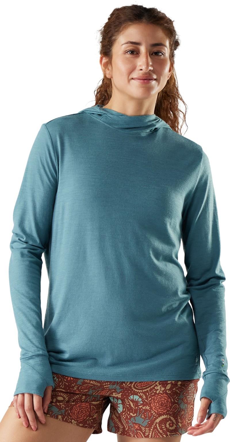 Merino Sun Hoodie - Womens - dusty teal 1