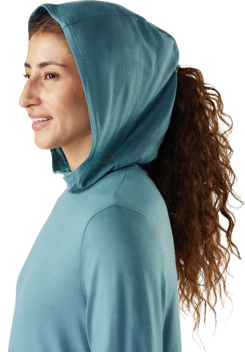 Merino Sun Hoodie - Womens - dusty teal 1