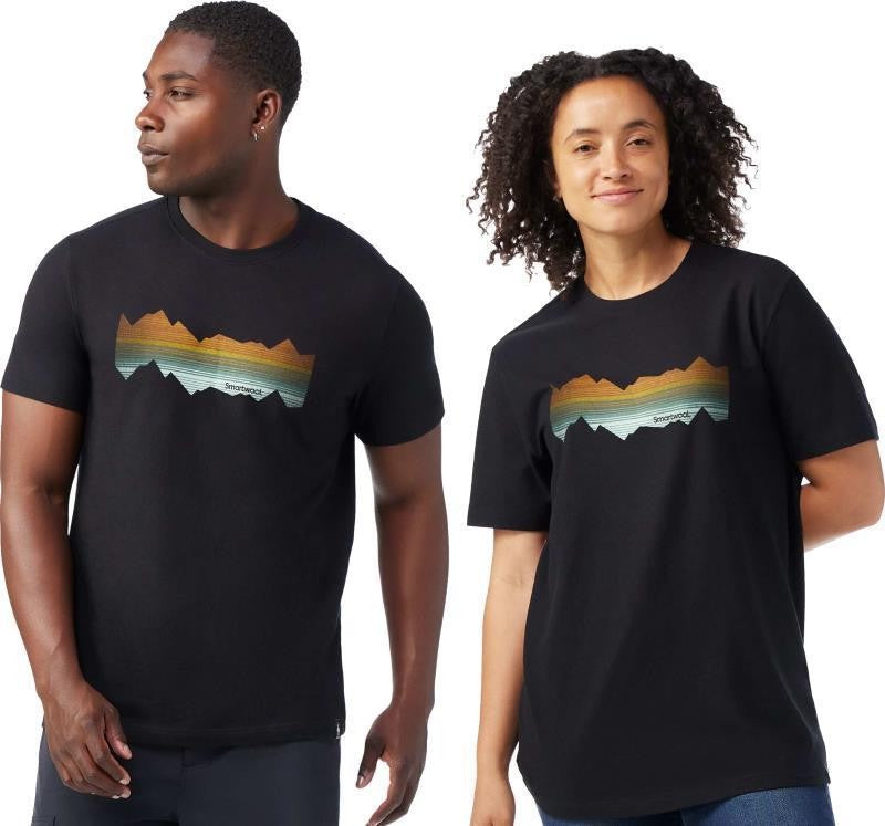 Mountain Horizon Graphic SS Tee - Unisex - black 1
