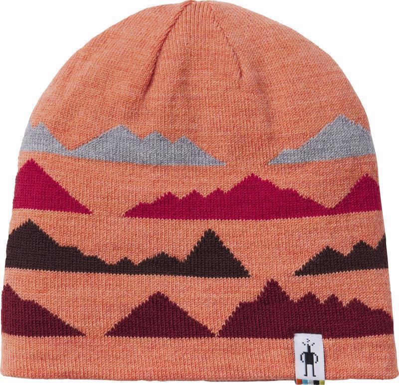 Mountain Pattern Reversible Beanie - Kids - Sunset Coral 1