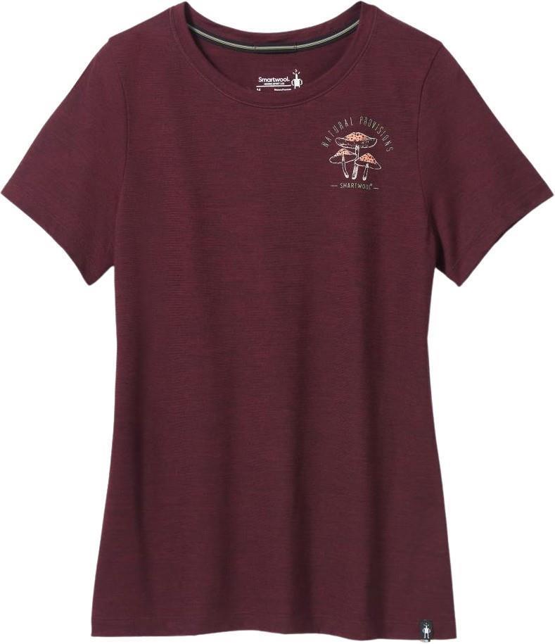Natural Provisions SS Graphic Tee - Womens - Black Cherry Heather 1
