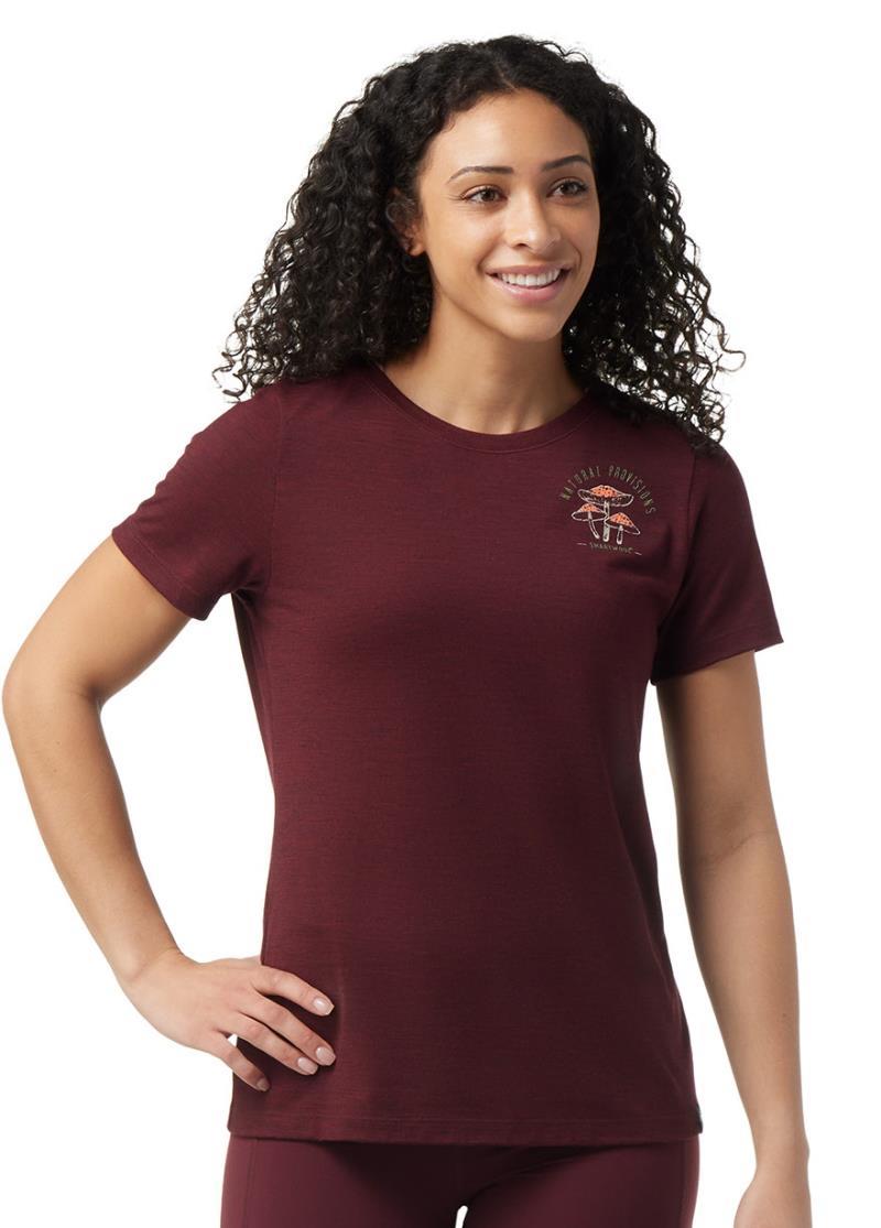 Natural Provisions SS Graphic Tee - Womens - Black Cherry Heather 2