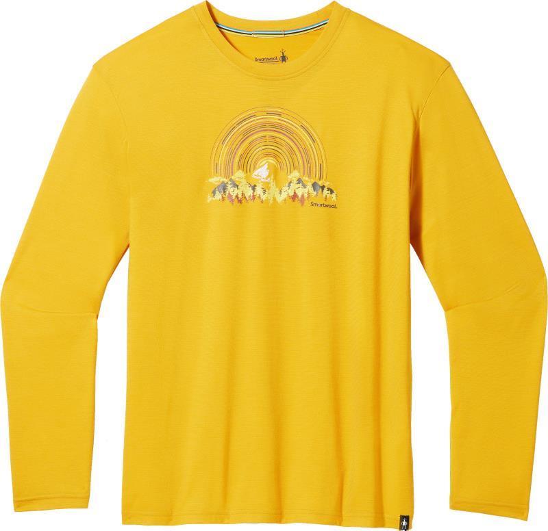 Never Summer Mountains Graphic LS Tee - Unisex - Honey Gold 1