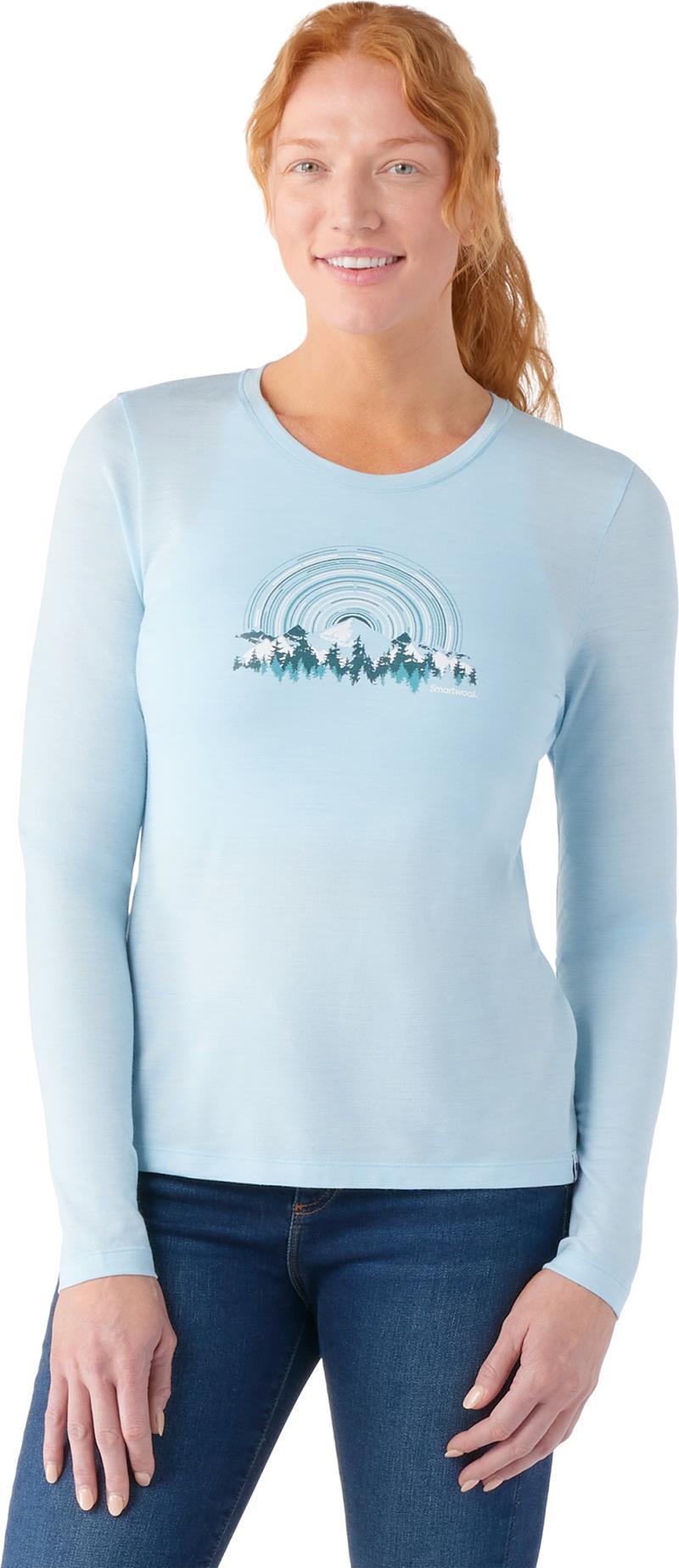 Never Summer Mountains Graphic LS Tee - Womens - winter sky heather 1