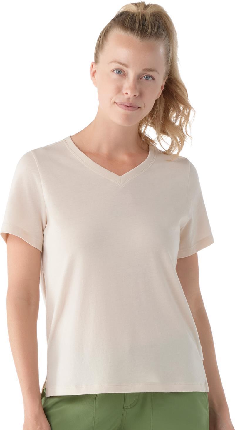 Perfect V-Neck SS Tee - Womens - Almond 1