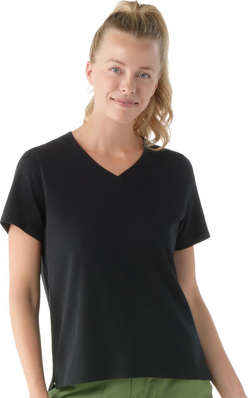Perfect V-Neck SS Tee - Womens - Black 1