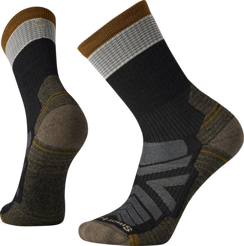 Performance Hike Light Cushion Micro Stripe Crew Socks - Mens - Charcoal 1