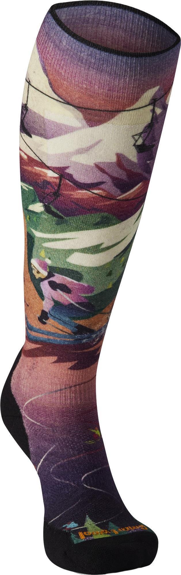 Performance Ski Targeted Cushion Lift Bunny Over The Calf Socks - Womens - multi color 1