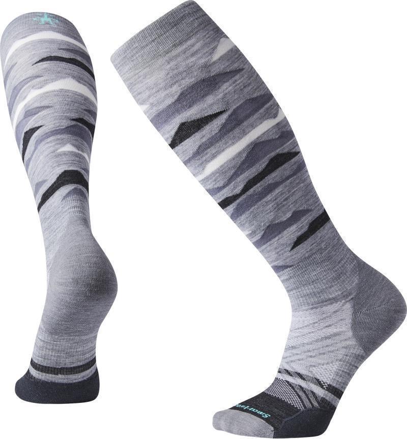 PhD Ski Targeted Cushion Pattern Over the Calf Socks - Mens - light gray 1