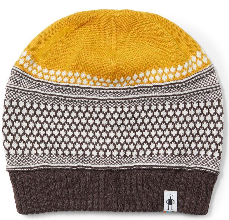Popcorn Cable Reversible Beanie - Honey Gold Heather 1