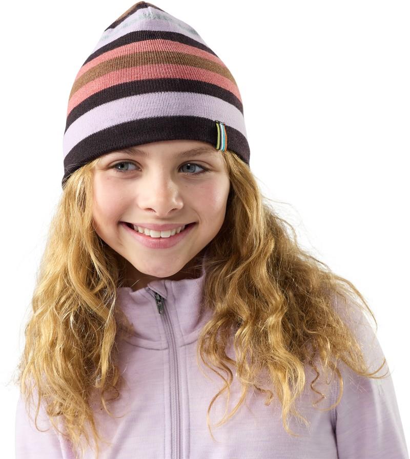 Reversible Art Beanie - Kids - mocha heather 1