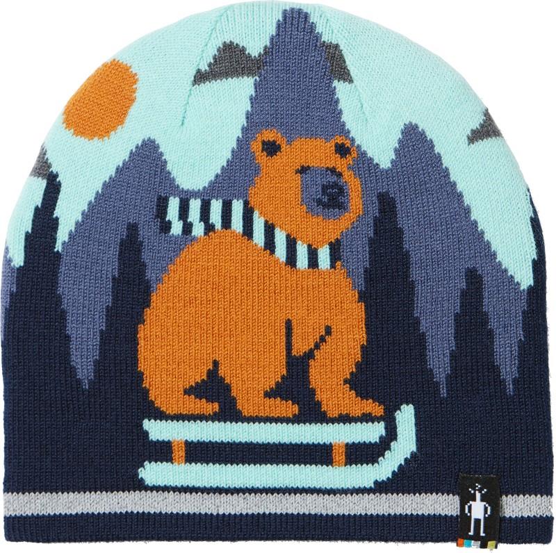 Reversible Art Beanie - Kids - pacific blue 1