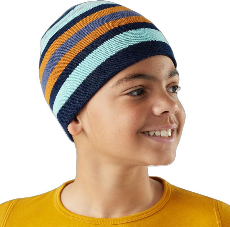 Reversible Art Beanie - Kids - pacific blue 1