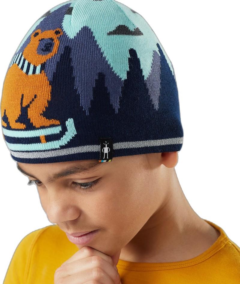 Reversible Art Beanie - Kids - pacific blue 1