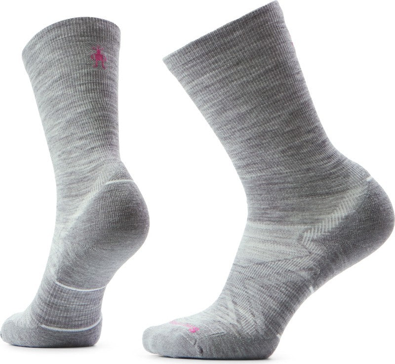 Run Cold Weather Targeted Cushion Crew Socks - Womens - light gray / white 1