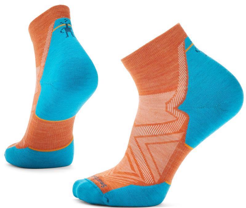 Run Targeted Cushion Ankle Socks - Mens - Orange Rust 1