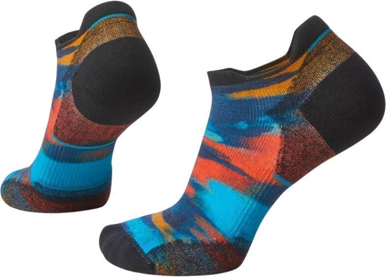 Run Targeted Cushion Brushed Print Low Ankle Socks - Womens - Alpine Blue 1