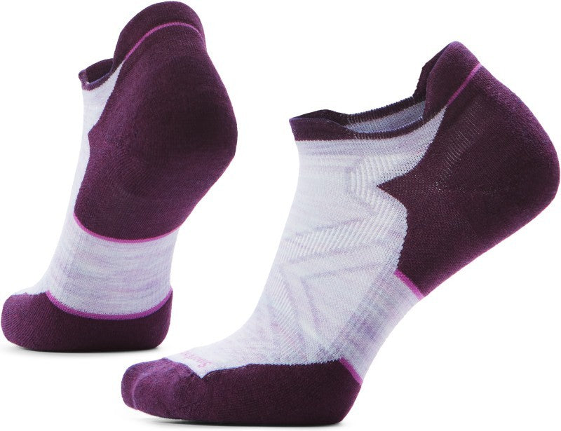 Run Targeted Cushion Low Ankle Socks - Womens - purple / white 1