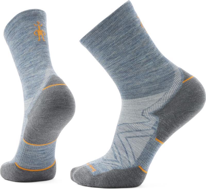 Run Targeted Cushion Mid Crew Socks - Mens - Pewter Blue 1