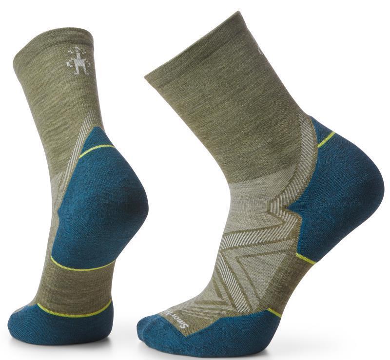 Run Targeted Cushion Mid Crew Socks - Mens - Winter Moss 1