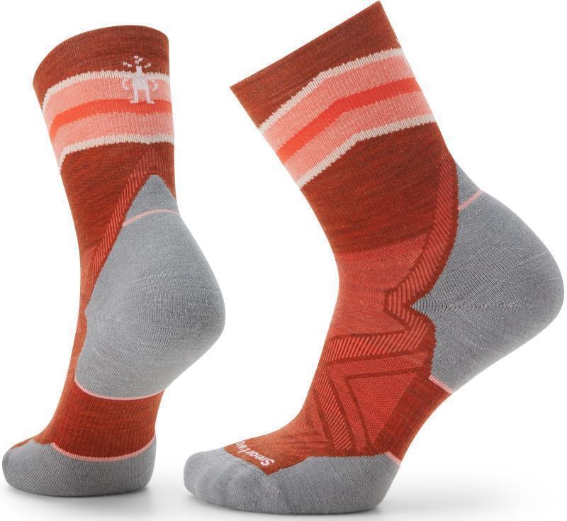 Run Targeted Cushion Mid Crew Socks - Womens - picante 1
