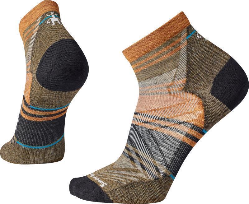 Run Zero Cushion Ankle Pattern Socks - Mens - Black 1