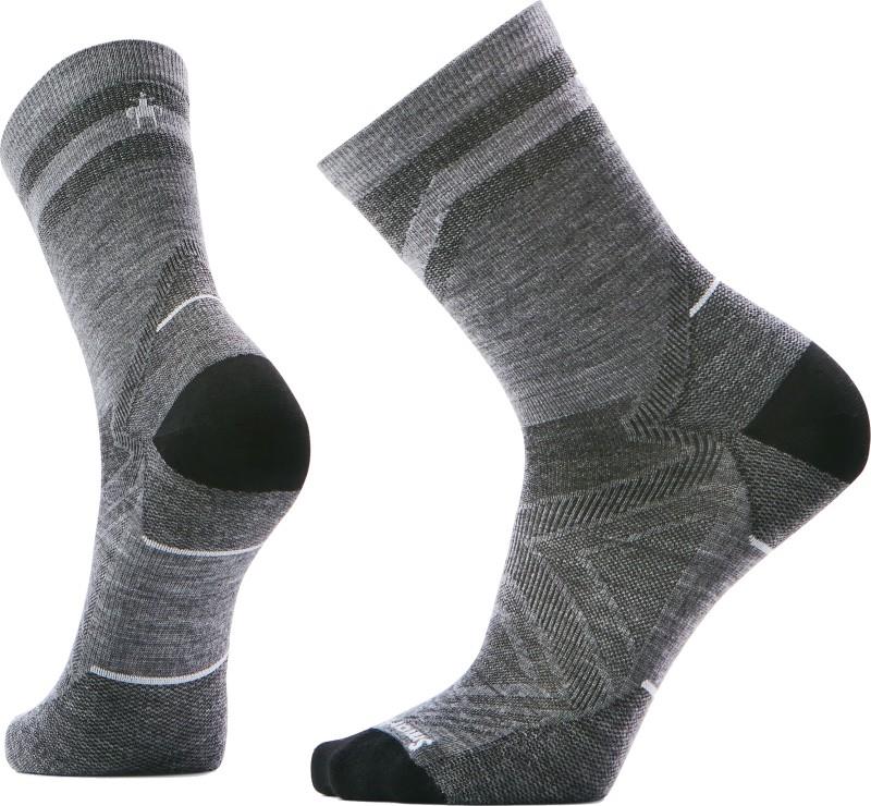 Run Zero Cushion Mid Crew Pattern Socks - Mens - light gray 1