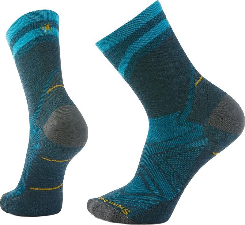 Run Zero Cushion Mid Crew Pattern Socks - Mens - twilight blue 1