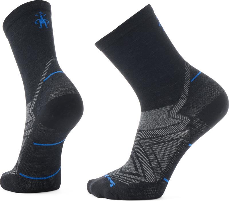 Run Zero Cushion Mid Crew Socks - Mens - Black 1