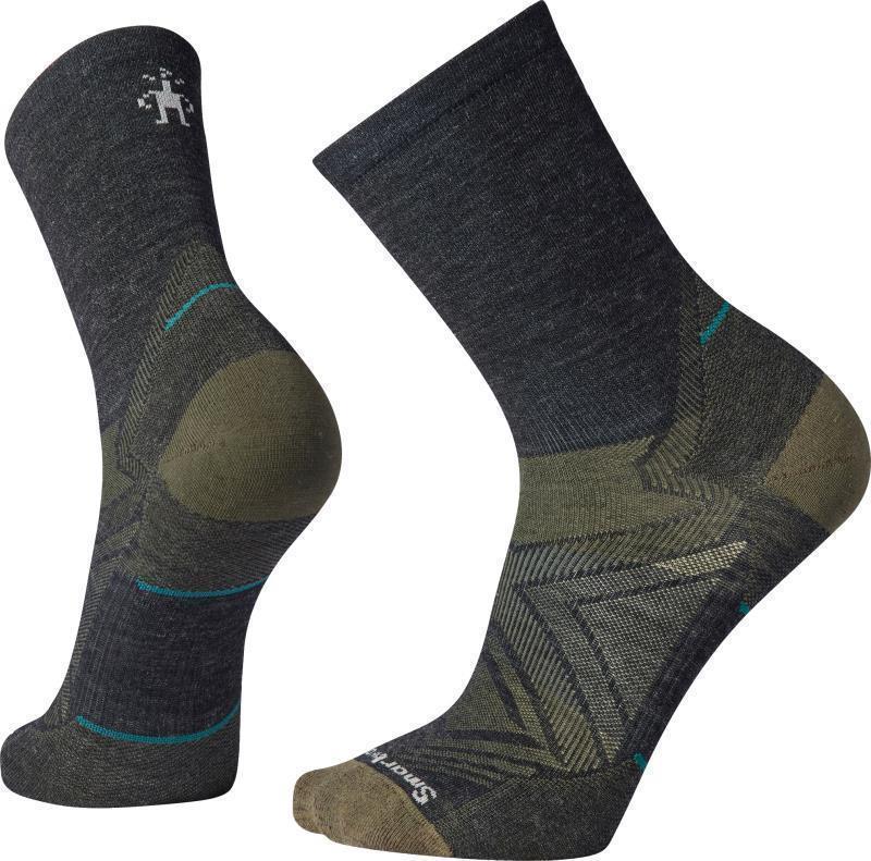 Run Zero Cushion Mid Crew Socks - Mens - Charcoal 1