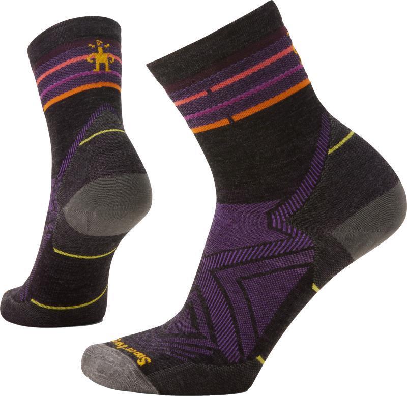 Run Zero Cushion Mid Crew Socks - Womens - Charcoal 1