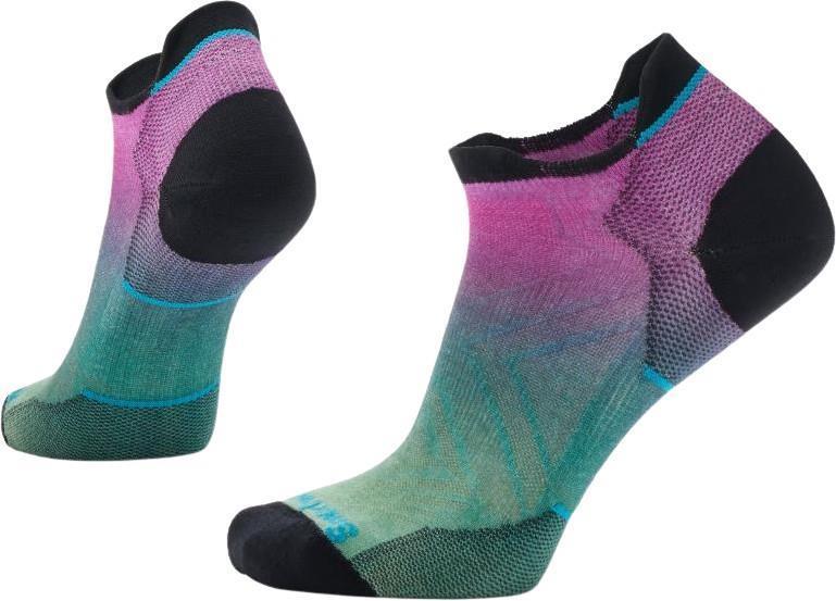 Run Zero Cushion Ombre Print Low Ankle Socks - Womens - Emerald Green 1