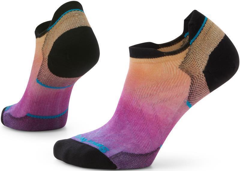 Run Zero Cushion Ombre Print Low Ankle Socks - Womens - Tandoori Orange 1
