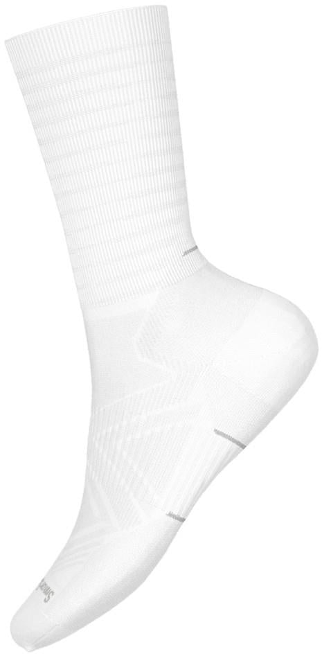 Run Zero Cushion Pattern Crew Socks - Womens - white 1
