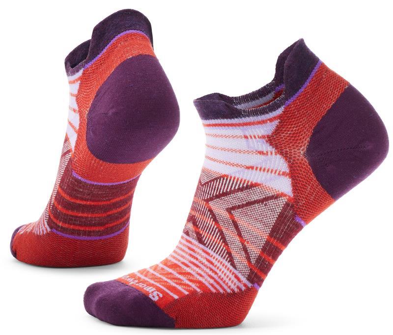 Run Zero Cushion Stripe Low Ankle Socks - Womens - Tandoori Orange 1