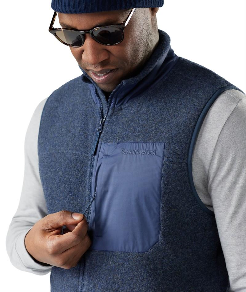 Second Cut Fleece Vest - Mens - deep navy 1