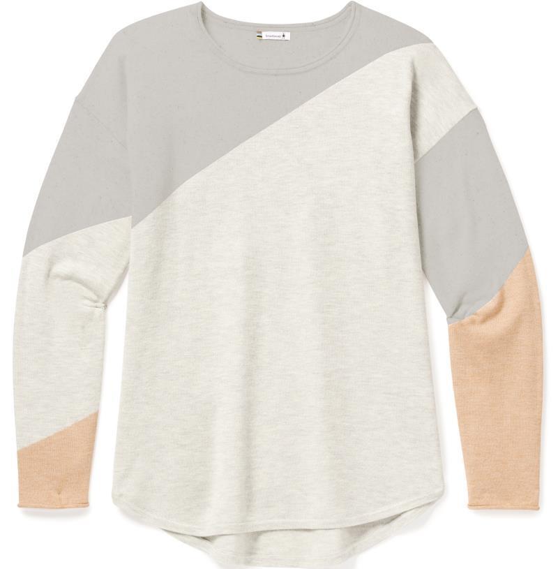 Shadow Pine Colorblock Crew Sweater - Womens - ash heather 1