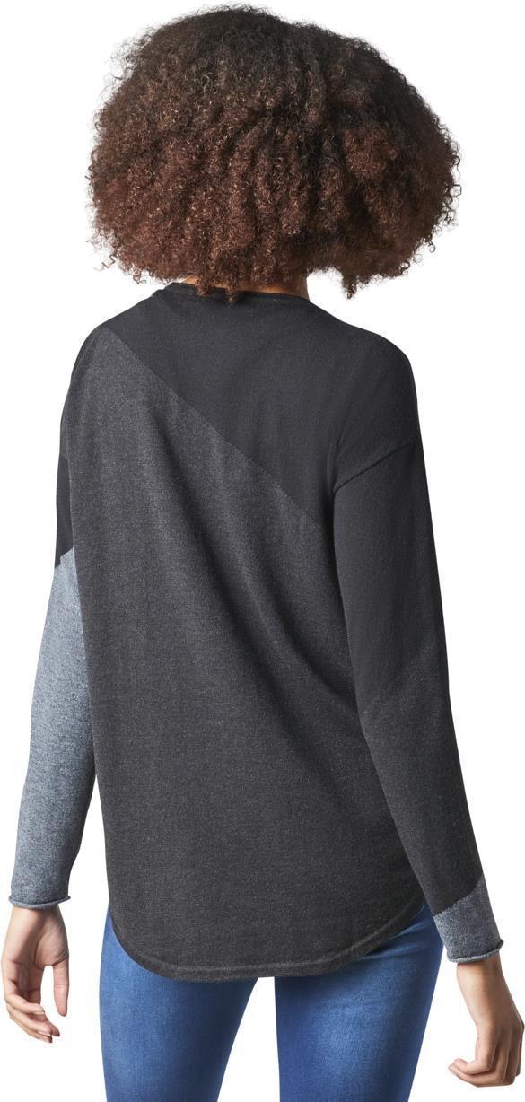 Shadow Pine Colorblock Crew Sweater - Womens - charcoal heather 1