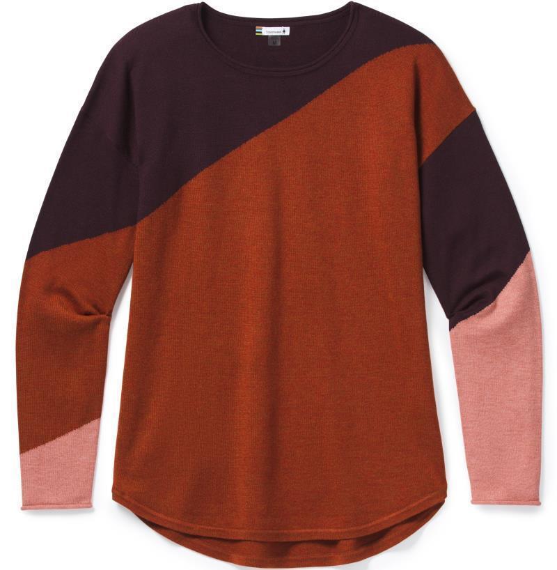 Shadow Pine Colorblock Crew Sweater - Womens - ginger heather 1