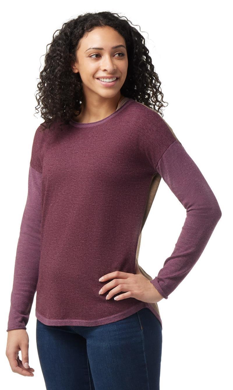 Shadow Pine Colorblock Sweater - Womens - Argyle Purple Heather 2