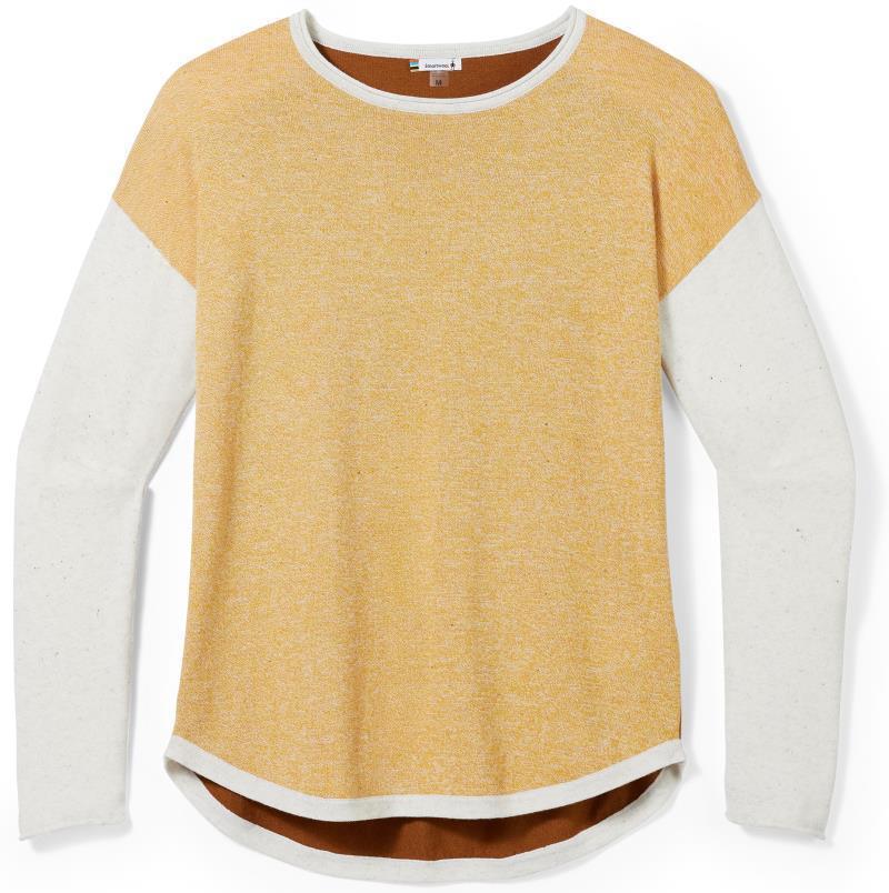 Shadow Pine Colorblock Sweater - Womens - Honey Gold / Natural Donegal Marl 1